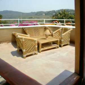 Juego de sofá de bambú tradicional de lujo para jardín interior, hogar, restaurante, balcón para Villa, parque, jardín, aplicación - Product Image 1