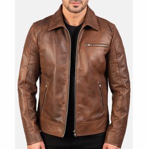 Veste pour hommes vestes pour hommes Manteau en cuir Manteau en cuir pour hommes Moto en cuir à la mode Veste de mode d'hiver - Product Image 1