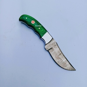 ดามัสกัสเหล็กบุชคราฟท์มีดสกินเนอร์ EDC รอดด้ามไม้ pakka พร้อมปลอกหนังสำหรับล่าสัตว์ - Product Image 2