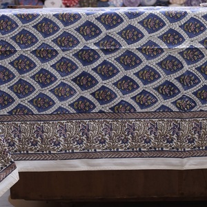 Mantel Floral con estampado de bloques a mano, hecho a mano de alta calidad para bodas, uso diario, textil ecológico, suave, duradero, decoración del hogar - Product Image 3
