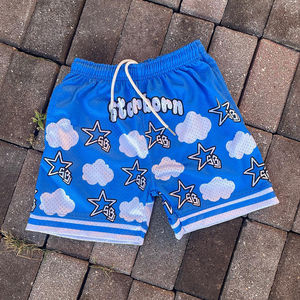 TRADE MFG Short en maille pour homme High Street Gym 5 pouces entrejambe séchage rapide Logo personnalisé solide Anime Fitness Sublimation Shorts pour - Product Image 1