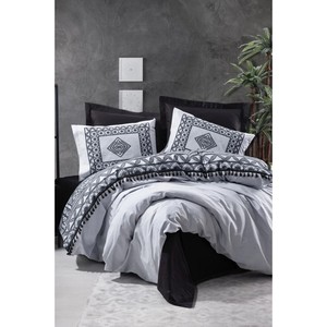 Cotton Box Candy <b>Single</b> Degno Black <b>Duvet</b> Cover Set Elegant and Stylish Bedding - Product Image 1