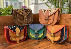 Bolso de cuero hecho a mano para mujer, bandolera de cuero genuino, con estampado de animales, correa para el hombro, bolsos de sillín, regalo para ella - Product Image 3