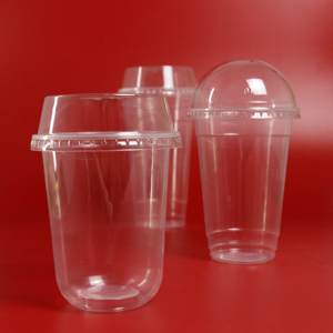 Venta al por mayor de vasos de plástico PP transparentes desechables de 95mm diseño de pared simple postres bebidas suaves batidos directamente Vietnam - Product Image 1
