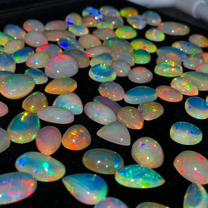 Lot de cabochons d'opale éthiopienne immaculée de taille libre Pierres précieuses naturelles ovales et radieuses - Product Image 3