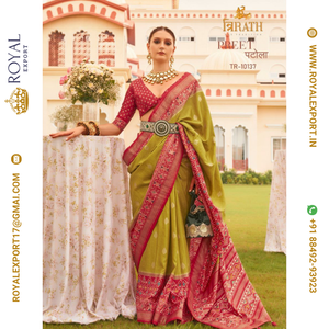 Nueva colección de Sari de seda Sigma de hermoso diseño para padres en Tarifa mayorista de Royal Export Surat - Product Image 3