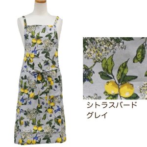 ผ้ากันเปื้อนผ้าฝ้ายลายดอกไม้85ซม. ปรับได้ผูกด้านหน้าได้5ลาย - Product Image 2