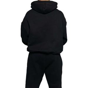 High Quality Black Full Zipper Hoodie for <b>Men</b> Warm <b>Fleece</b> <b>Lined</b> Sweatshirt <b>Jacket</b> Customizable Logo Fashion Streetwear - Product Image 1