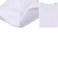 Camiseta Casual Blanca de Cuello Redondo y Manga Corta para Mujer, con Logotipo Personalizado, Bordado, Algodón y Poliéster, Ropa de Verano