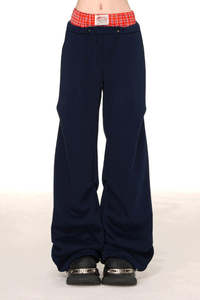 Men's <b>Elastic</b> <b>Waist</b> Double <b>Belt</b> Wide Leg Lightweight Casual Streetwear Sweatpants High Baggy Trouser Pajama Jogging - Product Image 5