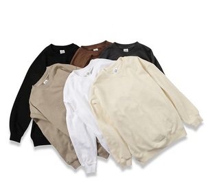 Compre Sudaderas de Manga Larga, Sudaderas de Cuello Redondo de Felpa de Algodón, Color Sólido Teñido, Precio Bajo, Sudaderas Personalizadas Suaves y Cómodas - Product Image 5