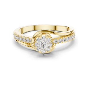 Anillo Halo con Diamante de Laboratorio de 0.334 CT para Mujer, Claridad VVS-VS EF, Oro de 18KT, 14KT, 10KT y Plata 925, Oro Rosa, Amarillo y Blanco - Product Image 2