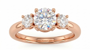 Anillo de Diamantes para Mujer, Corte Brillante Redondo, Joyería Clásica de Compromiso, Diamantes Cultivados en Laboratorio - Product Image 1