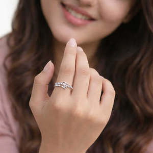 Bague Zarkan romantique en argent sterling 925 avec pierre naturelle, plaqué rhodium, diamant taille poire certifié IGI pour fiançailles - Product Image 4