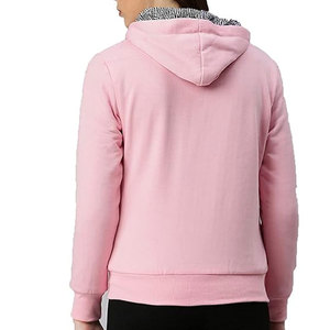 Sudadera con capucha de punto transpirable de gran tamaño para mujer de algodón 100% de Color sólido, diseño personalizado para invierno, uso al aire libre, logotipo bordado frontal - Product Image 4