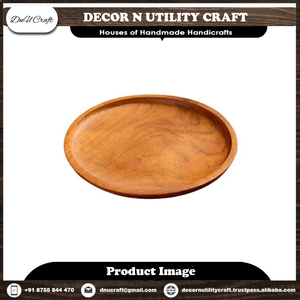 Platos de madera para restaurantes, vajilla multiusos de madera de Acacia Natural hecha a mano, a la venta al mejor precio - Product Image 4