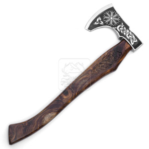 Hacha Vikinga Tomahawk DD-VikingAxe-117, Hacha de Acero Forjada a Mano con Mango de Madera, Alta Calidad, 4 Filos de Corte, 20 Pulgadas de Largo - Product Image 2