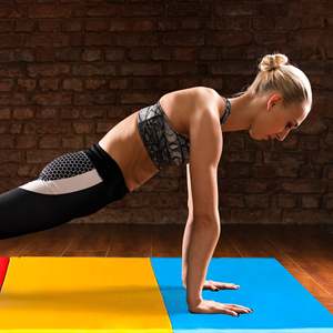 Tappetino Pieghevole per Esercizi BalanceFrom GoGym Fitness 6x2ft a 3 Pannelli con Maniglie, Tappetini Multiuso per Palestra - Product Image 4