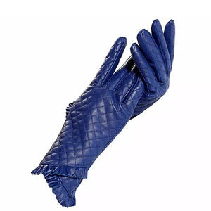 Nouvelle saison d'hiver mode femmes dame en cuir souple Protection moto gants hiver chaud avec fourrure femmes mode gants - Product Image 6