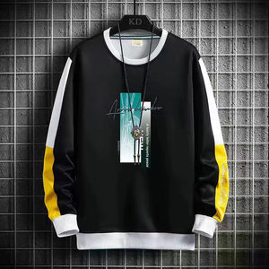 Custom Print Logo Men's Oversized <b>Sweatshirt</b> Quality Cotton and Polyester Vintage Crewneck Quality <b>Fleece</b> with Retro Style Set - Product Image 3