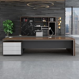 Modern Luxury Wooden Executive <b>Desk</b> L Shaped <b>Extendable</b> Office Table Commercial Manager <b>Desk</b> Easy Assembly Big Corporate - Product Image 2