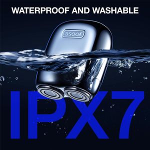 Mini rasoir électrique pour homme en alliage, étanche IPX7, avec moteur 8000 tr/min, rechargeable USB Type-C, vert, pour le visage et l'utilisation en camping-car - Product Image 6