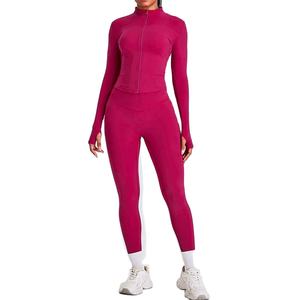 New Women Sports Suit Slim Fit Gym Shirt And Leggings <b>Yoga</b> <b>Sets</b> Workout 2 Piece Women Long Sleeve Fitness <b>Yoga</b> <b>Sets</b> - Product Image 1
