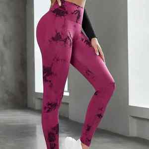 High Waisted <b>Legging</b> Women <b>Legging</b> Custom Logo Multi <b>Pocket</b> OEM Sport Workout Gym Fitness <b>Legging</b> Tie Dye Printing - Product Image 3
