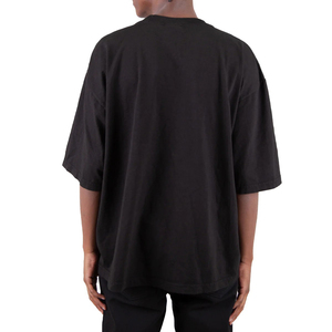 T-shirt uni en coton 3D vintage pour homme, T-shirt personnalisé à broderie lourde et bouffante, imprimé surdimensionné délavé à l'acide - Product Image 3