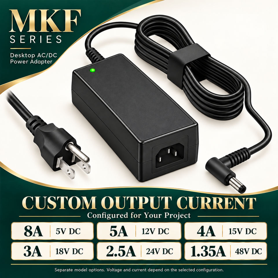 Option Logo Ui 65W Desktop AC DC Power Adapter 3V to 48V 0.01A to 8A With C14 Inlet ...