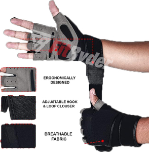 ถุงมือหนังพรีเมี่ยมสำหรับออกกำลังกายยกน้ำหนักยิมเพาะกายปรับแต่งได้ปรับแต่งได้ - Product Image 5