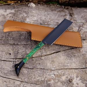 มีดโกนตรงปลายแหลมแบบปรับแต่งได้ ทำจากสแตนเลส ด้ามไม้แบบเต็มด้าม ผลิตด้วยมือ รองรับ OEM ความหนาใบมีด 0.45 มม. ขนาด 6.5 - Product Image 3