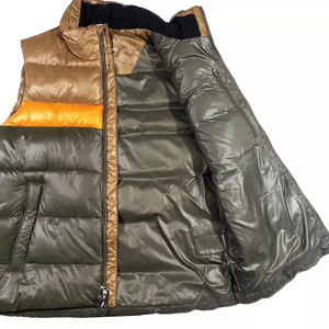Men Genuine Leather Gilet Winter <b>Hip</b> Hop Outer Wear Turtleneck Warm Cotton Lined OEM Wholesale - Product Image 6