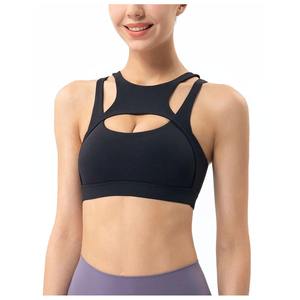 Haute qualité Quaick Dry Logo personnalisé femmes Yoga Sports nouveau dernier Design de mode soutiens-gorge Gym Fitness exercice entraînement haut court - Product Image 5