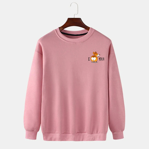 Sweat-shirt à col rond pour hommes sur mesure sweat-shirt à capuche brodé en coton éponge grande taille à manches longues sweatshirts à capuche - Product Image 4