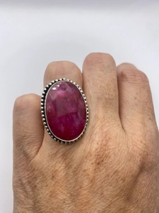 Anillo de rubí Rosa Natural clásico sin calentar sin tratar, ajuste de bisel de piedras preciosas Roby, regalo de aniversario de boda perfecto, piedra natal de julio - Product Image 5