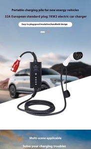 制造便携式电动汽车充电站新能源7KW 11kW 22KW交流32A 2型便携式电动汽车充电器 - Product Image 6