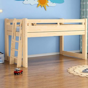 Mobili per Camera da Letto Letto <span class=keywords><strong>a</strong></span> Castello Matrimoniale in Legno Massello con Ampio Spazio e Comodo Letto <span class=keywords><strong>a</strong></span> <span class=keywords><strong>Soppalco</strong></span> con Scale - Product Image 2