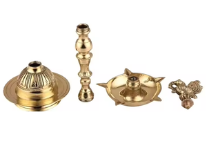 Grande lanterne traditionnelle en laiton Joti Diya pour Diwali Decor Lampe Akhand Diya pour la maison Temple Spiritual Lighting Pooja Decor Item - Product Image 6