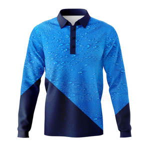 Meilleures ventes de polos à manches longues pour hommes Logo personnalisé Nouveau style de chemises de pêche 100% polyester Caractéristique imperméable - Product Image 1