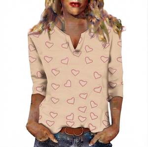 Camiseta de Cuello en V para Mujer, de Alta Calidad, Manga Corta, Secado Rápido, Transpirable, Corte Regular, Servicio OEM, MOQ Bajo, Técnicas de Impresión Personalizadas - Product Image 3