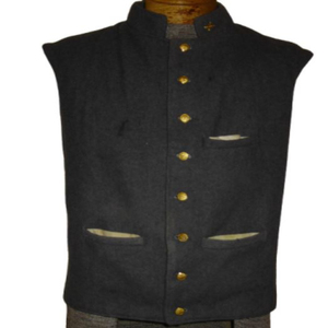 Chaleco Uniforme Vintage sin Mangas para Hombre, Impermeable, Transpirable, con Botones al Frente, Reproducción Americana del Chaleco Confederado - Product Image 1