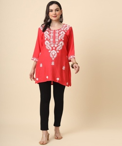 Proveedor al por mayor Ropa de mujer Comprar vestidos en línea Verano Playa Casual Moda Elegante Sexy Indio Pakistaní Kurti - Product Image 3