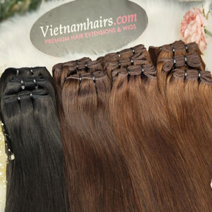 Vente en gros 2025 meilleur prix qualité supérieure 100% extensions de cheveux humains vietnamiens Remy trame complète de cuticules - Product Image 2