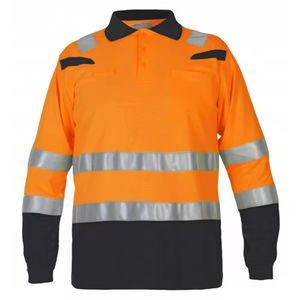 100% algodón amarillo azul marino camisas de alta visibilidad minería construcción reflectante seguridad Hi Vis camisa de trabajo - Product Image 4