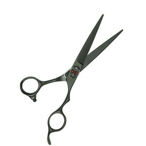 Top ciseaux élégants pour salon de coiffure professionnel ciseaux ciseaux de coupe de cheveux noir enduit avec vis réglable - Product Image 1