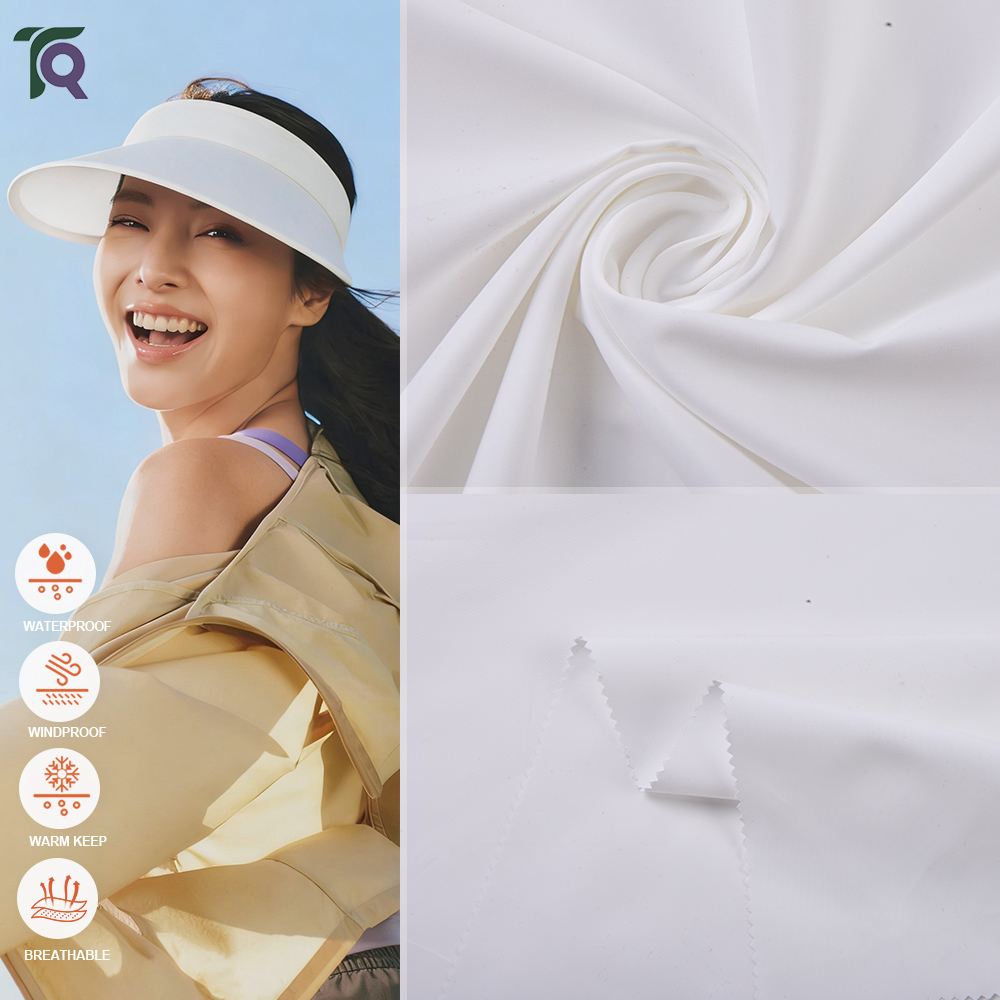 Ready Goods 100%T Outdoor Nylon Fabric Memory Fabric Waterproof Windproof Downproof Eco-Friendly Dyed /PU Coated for Down Parka