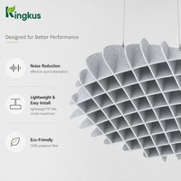 Panneau acoustique en forme de nuage, panneau de plafond en feutre polyester, absorbeur de son suspendu pour bureau, école, salle