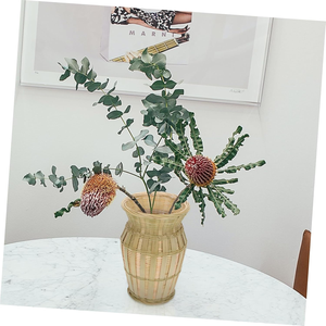 Jarrón de bambú tejido Beige hecho en Vietnam material ecológico para decoración del hogar y decoración de vajilla al por mayor - Product Image 6