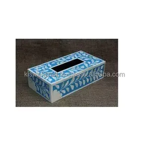 Nueva caja de pañuelos de diseño de lujo, soporte de pañuelos de decoración de vajilla, caja de pañuelos de diseñador con incrustaciones de hueso personalizadas para el hogar y hoteles - Product Image 4
